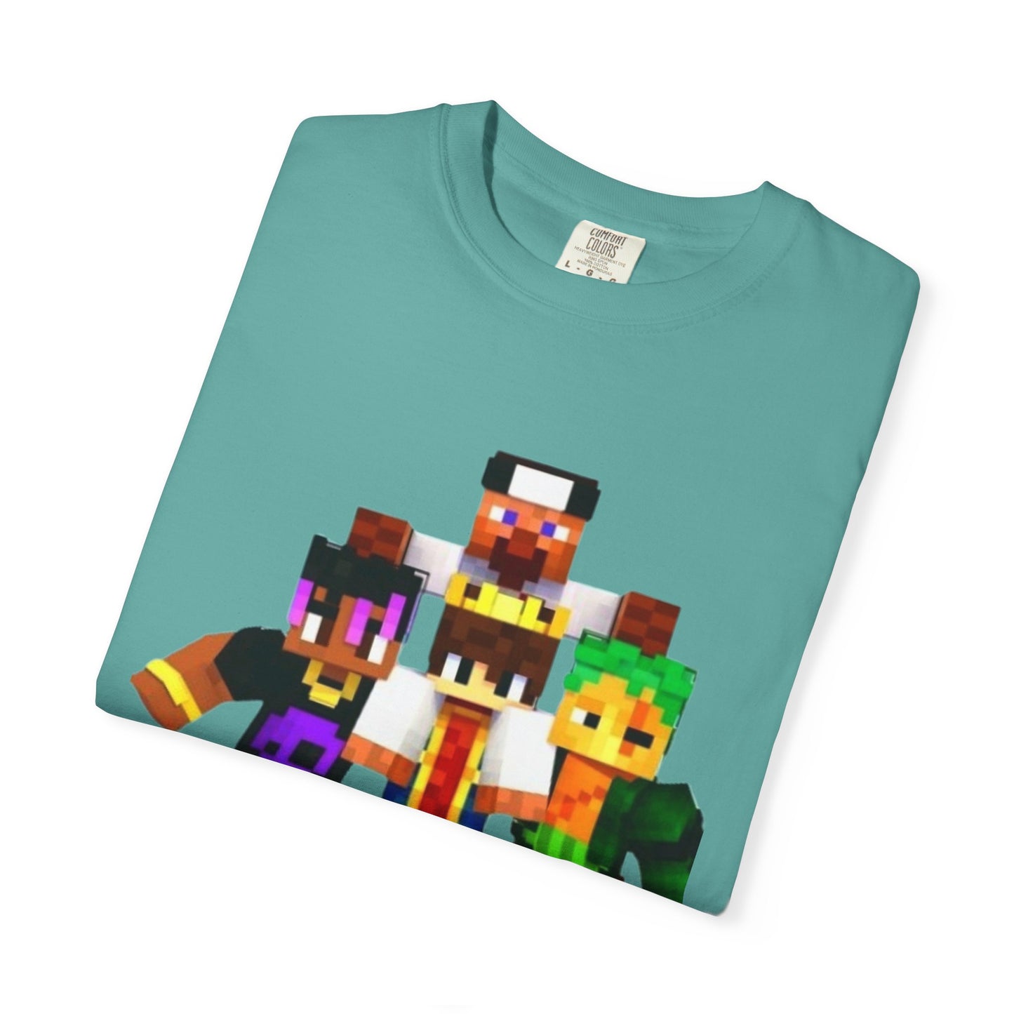 Minecraft-Themed Unisex Garment-Dyed T-Shirt, Gamer Tee, Kid's Gift, Casual Wear, Birthday Present, Video Game Apparel
