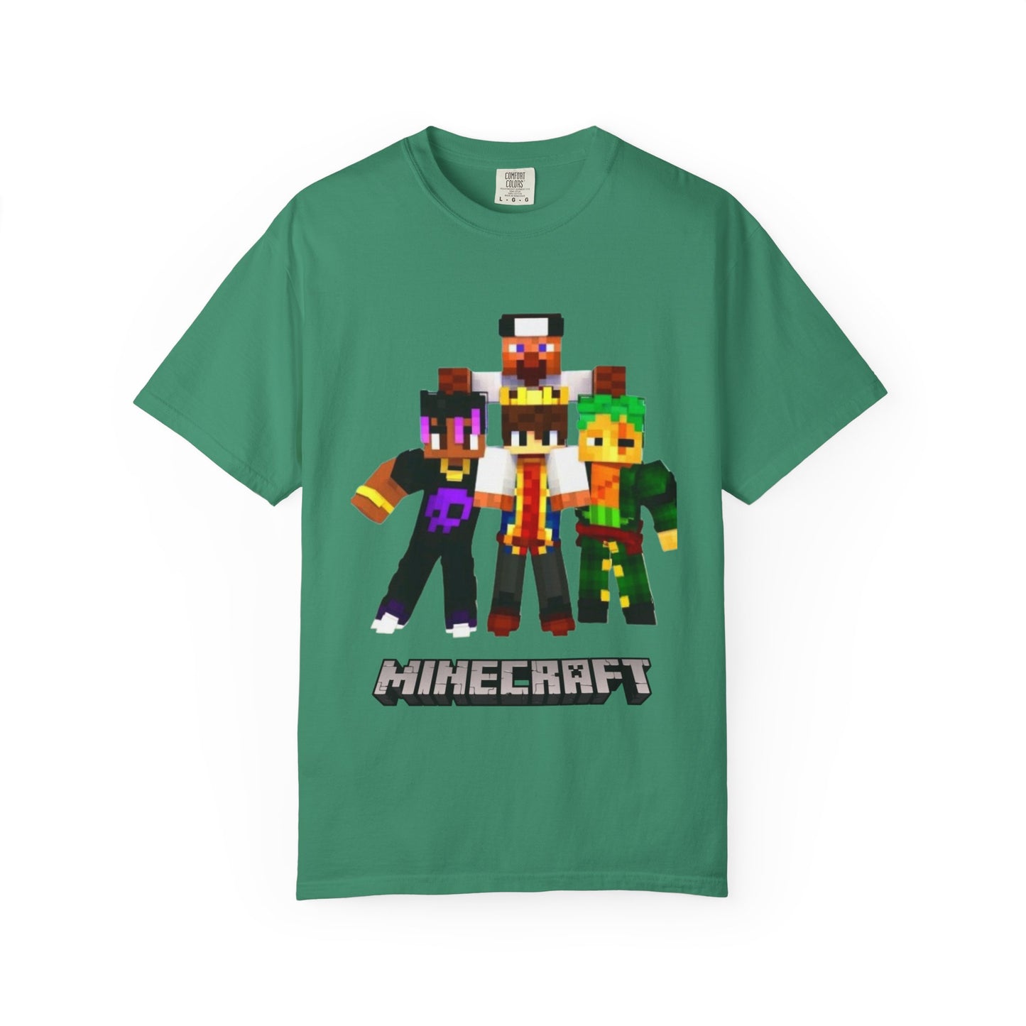 Minecraft-Themed Unisex Garment-Dyed T-Shirt, Gamer Tee, Kid's Gift, Casual Wear, Birthday Present, Video Game Apparel