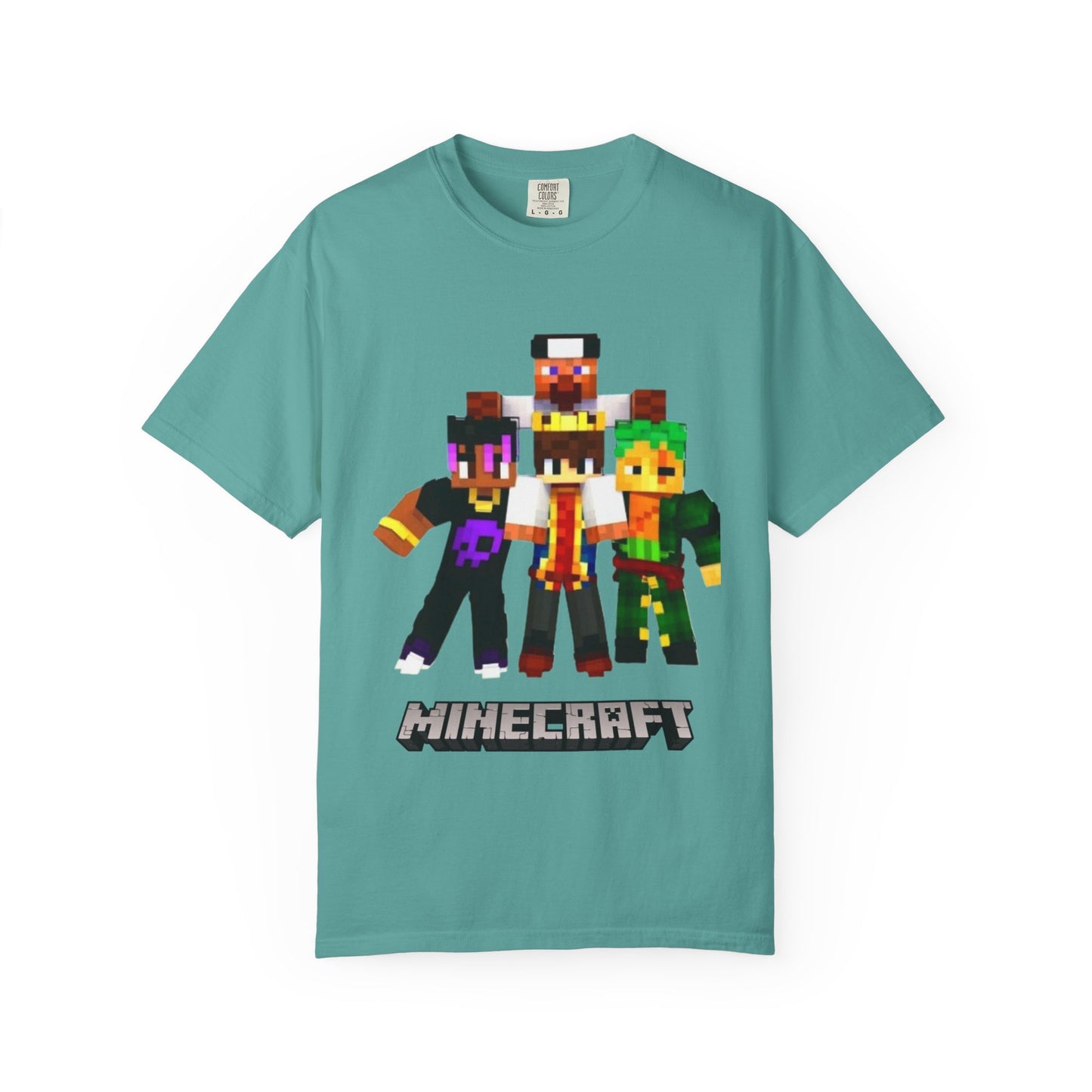 Minecraft-Themed Unisex Garment-Dyed T-Shirt, Gamer Tee, Kid's Gift, Casual Wear, Birthday Present, Video Game Apparel